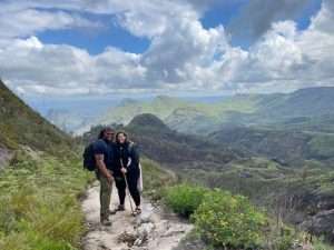 Celenavotel and his wife do trekking