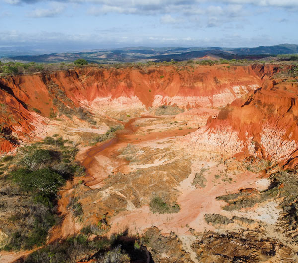 Spectacular landscape during an excursion to the Red Tsingy