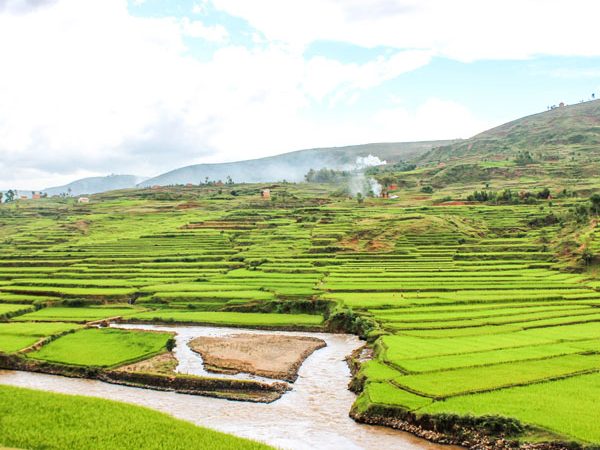 The hills and rice fields of the highlands